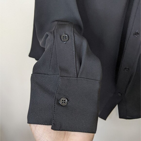 Bailey 44 Barbara Boyfriend Strappy Button Down Semi-Sheer Relaxed Fit Top Small - Picture 8 of 10